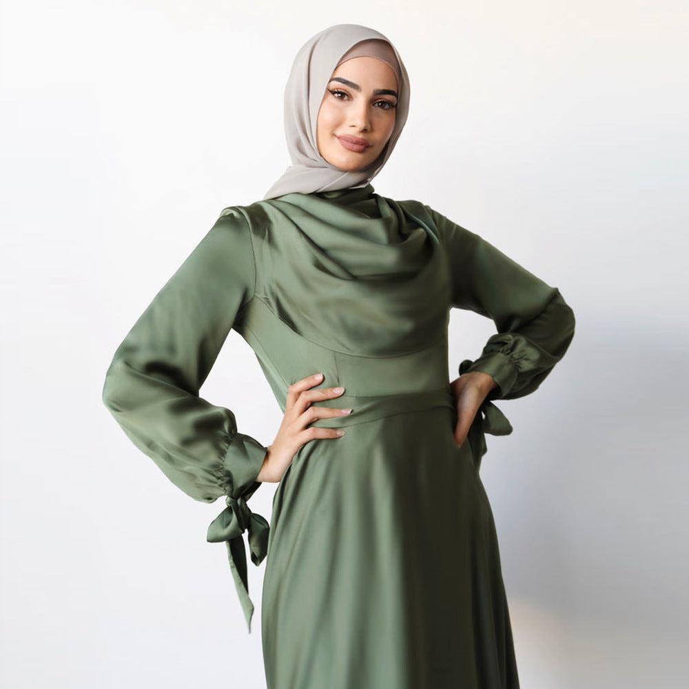 Muslim Pile Collar - Elegant Modest Robe & Ankle Dress for All Occasio