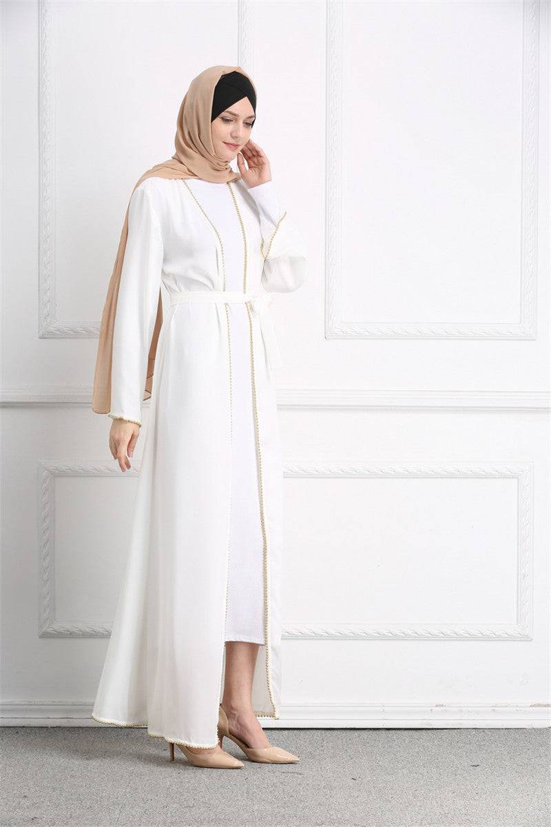 Muslim Beaded Plus Size Cardigan - Elegant Modest Robe for all Women