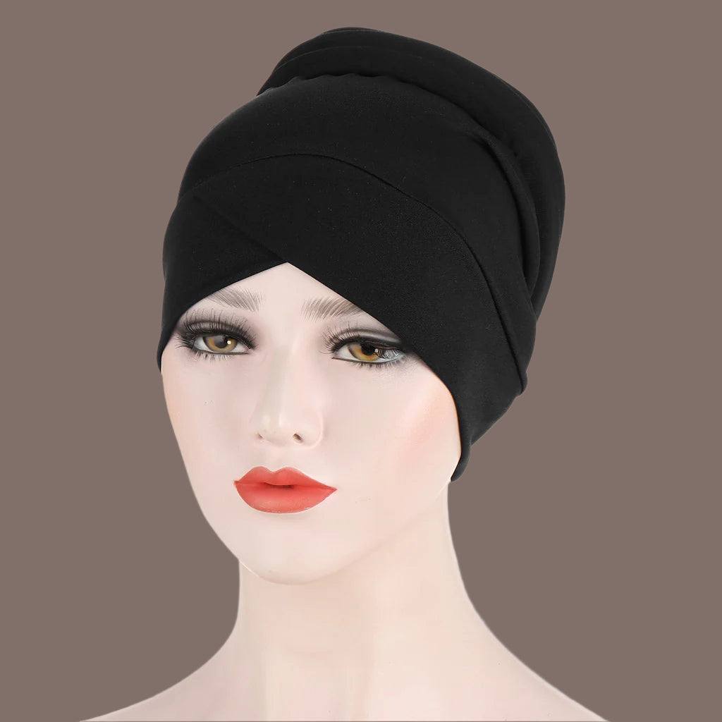 Muslim Solid Color Turban Hat - modest style Available in all colors
