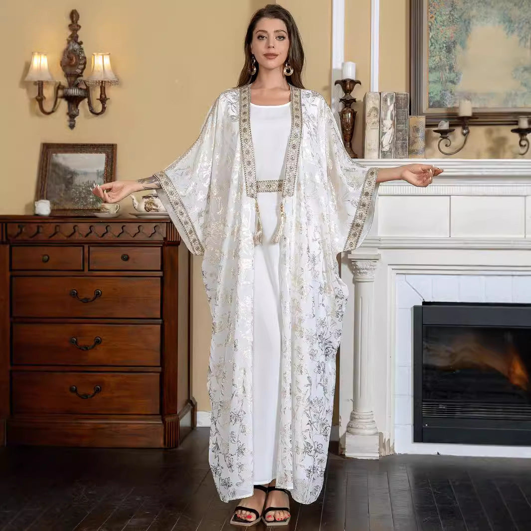 Muslim Women’s One-Piece Bronzing Robe Abaya
