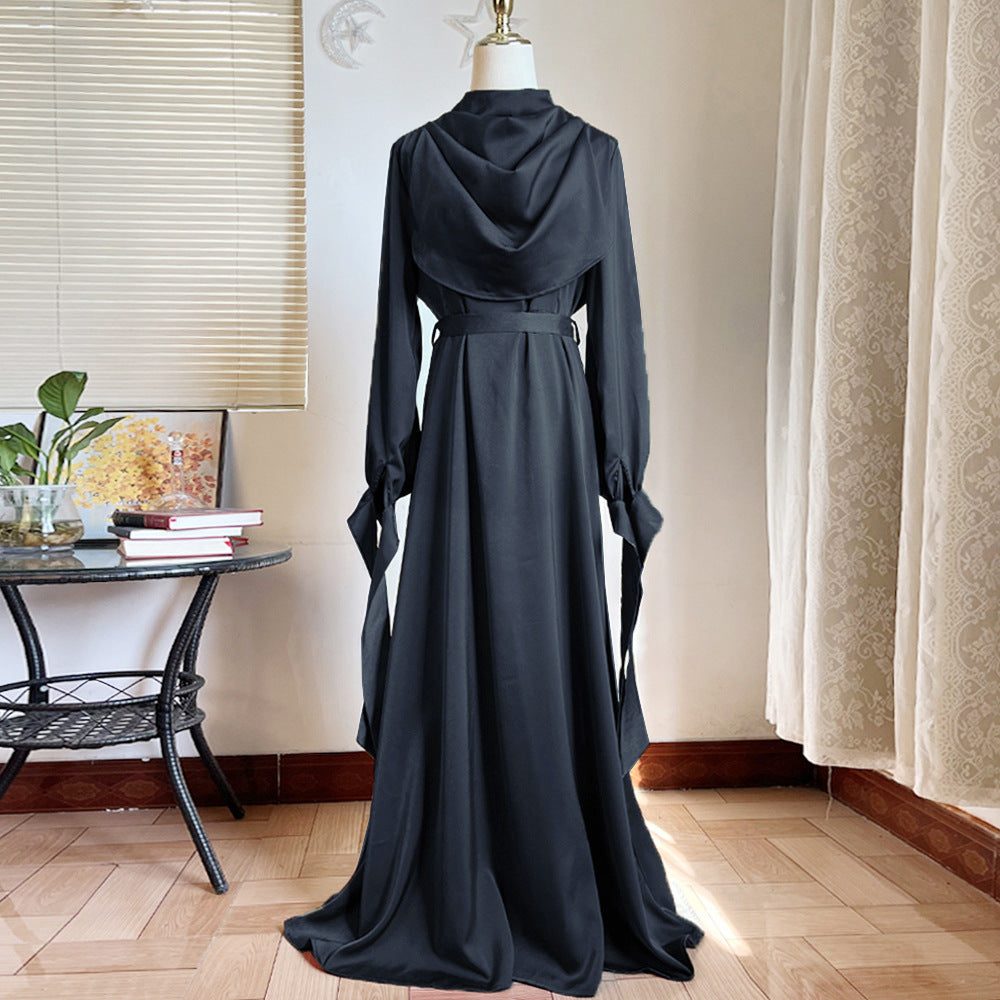 Muslim Pile Collar - Elegant Modest Robe & Ankle Dress for All Occasio