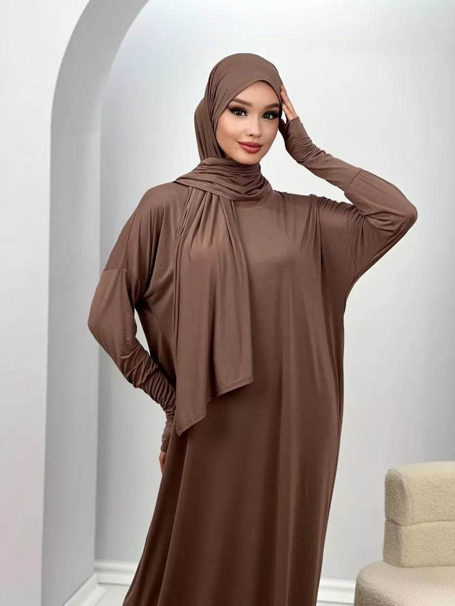 Women's Muslim Robe Polyester Fiber | Abaya for Women - Modest Women's Muslim Robe in Polyester Fiber -Abaya