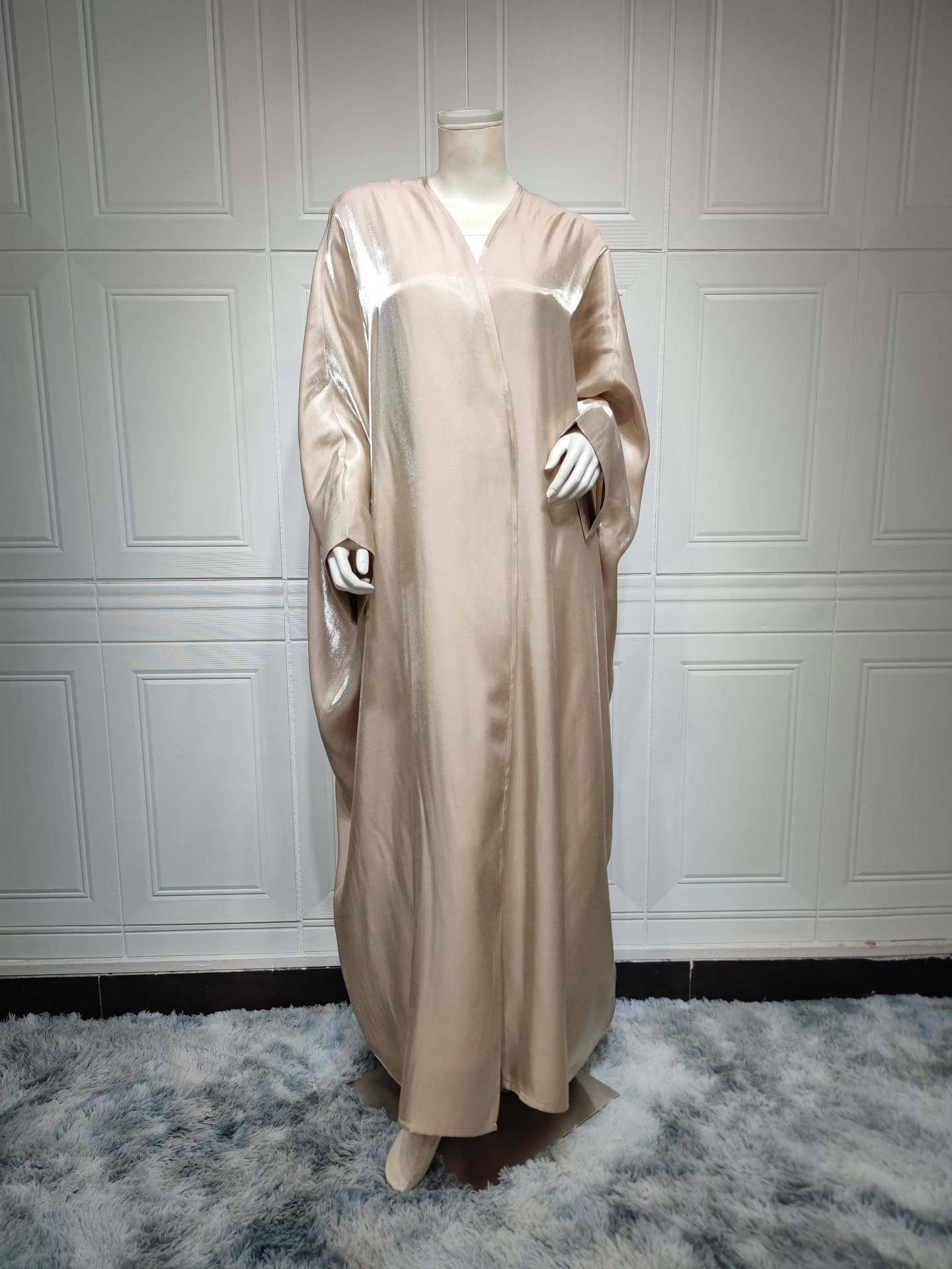 Middle East Arab Fashion Bright Silk Satin Robe for Womens |available#