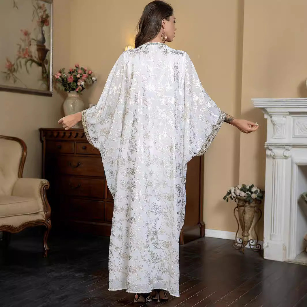 Muslim Women’s One-Piece Bronzing Robe Abaya