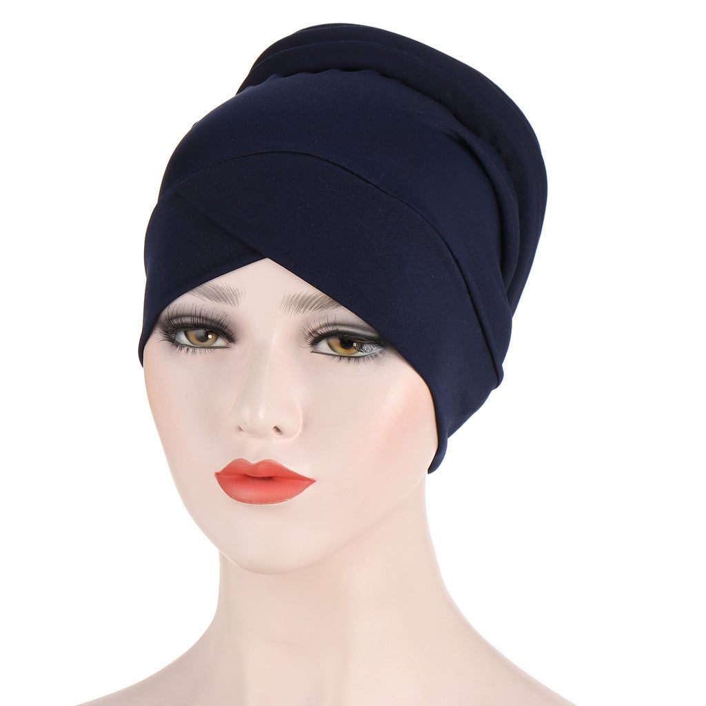 Muslim Solid Color Turban Hat - modest style Available in all colors