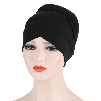 Muslim Solid Color Turban Hat - modest style Available in all colors