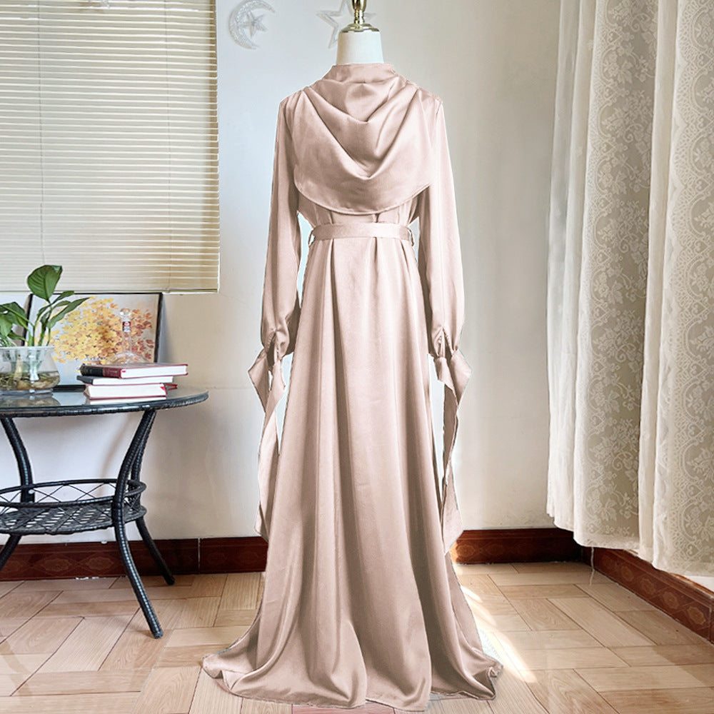 Muslim Pile Collar - Elegant Modest Robe & Ankle Dress for All Occasio