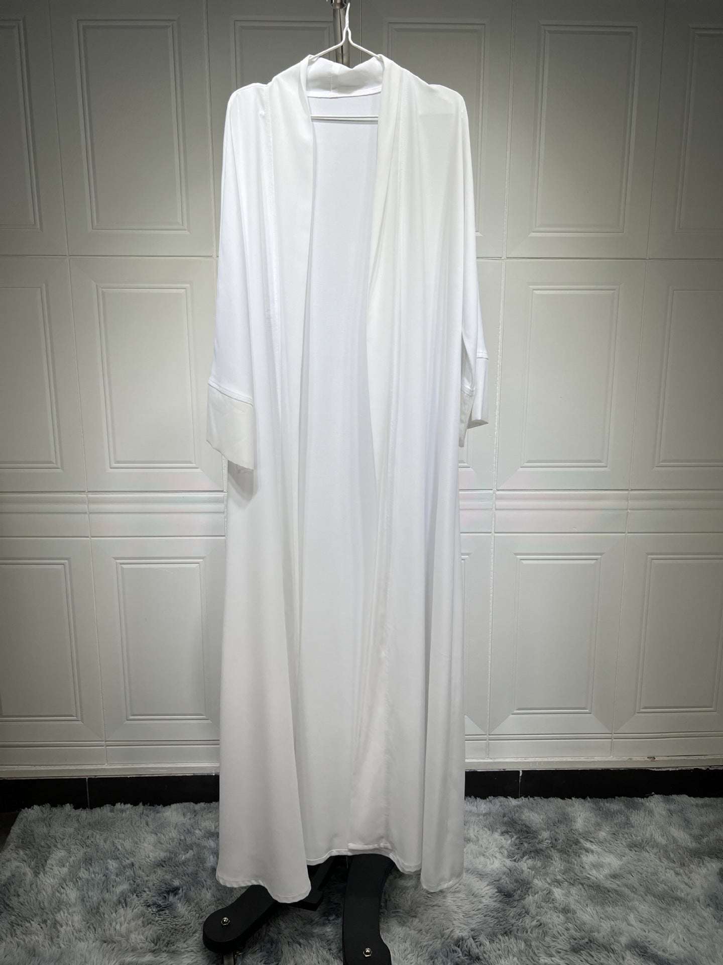 Muslim Cardigan Coat Elegant Chiffon Patchwork - Stylish Oversleeves