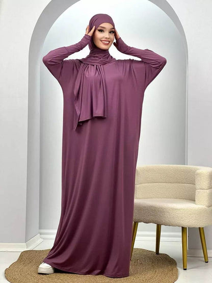 Women's Muslim Robe Polyester Fiber | Abaya for Women - Modest Women's Muslim Robe in Polyester Fiber -Abaya