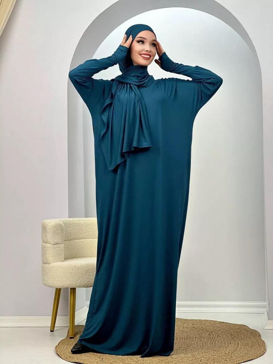 Women's Muslim Robe Polyester Fiber | Abaya for Women - Modest Women's Muslim Robe in Polyester Fiber -Abaya