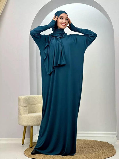Women's Muslim Robe Polyester Fiber | Abaya for Women - Modest Women's Muslim Robe in Polyester Fiber -Abaya