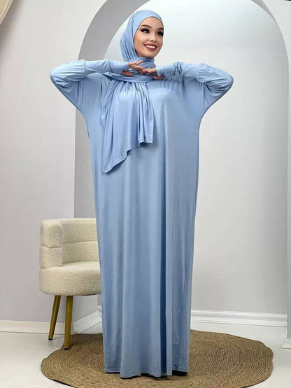 Women's Muslim Robe Polyester Fiber | Abaya for Women - Modest Women's Muslim Robe in Polyester Fiber -Abaya