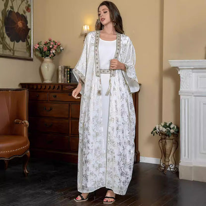 Muslim Women’s One-Piece Bronzing Robe Abaya